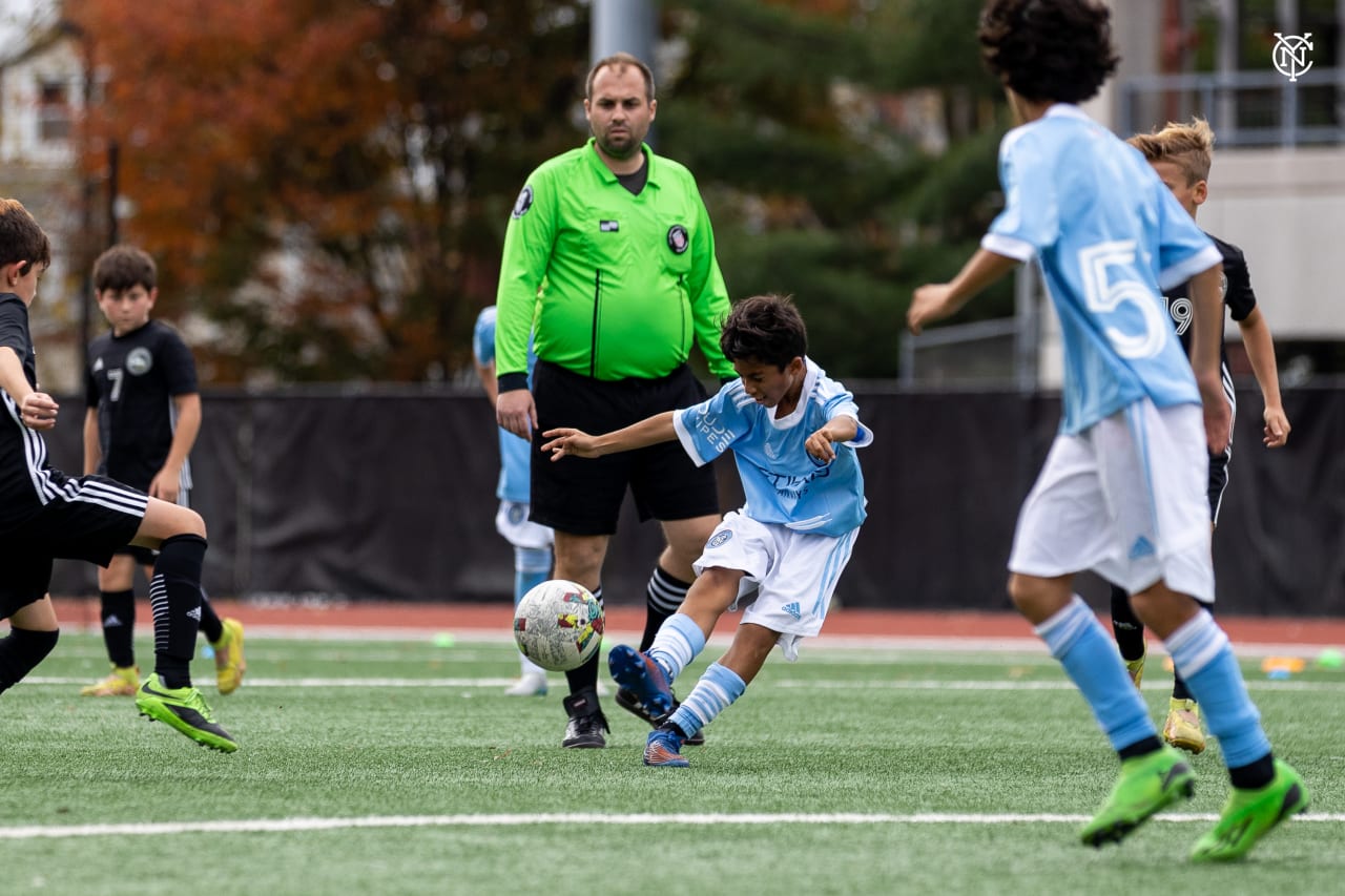 New York City Football Club's U12 Academy squad took on East Meadow Soccer Club at St. John's University on November 6, 2022