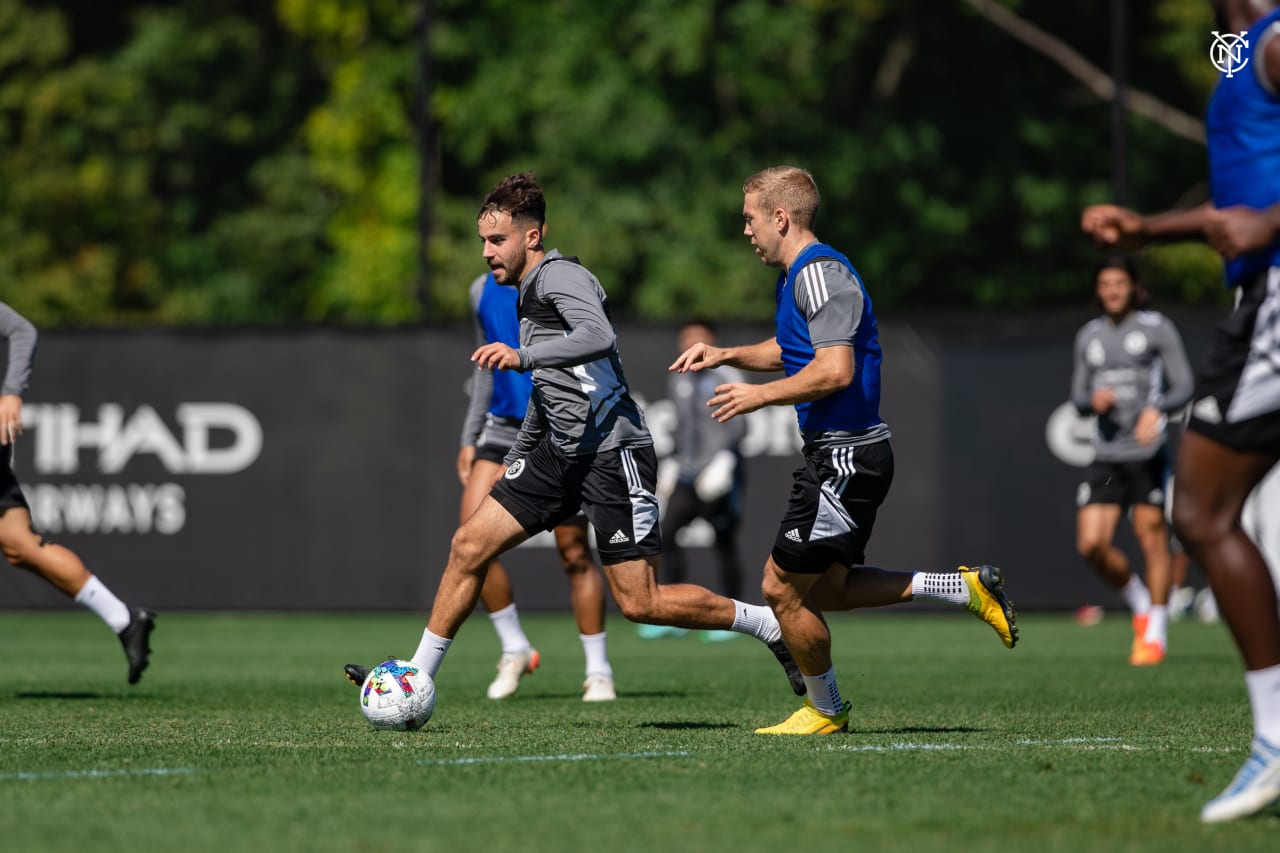 New York City Football Club trains ahead of Sunday’s match against Orlando City. (Photo by Katie Cahalin/NYCFC)