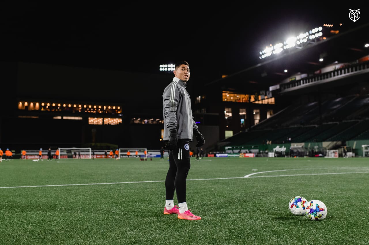 Upon arrival in Portland, New York City FC held a training session at Providence Park. (Photo by Katie Cahalin)