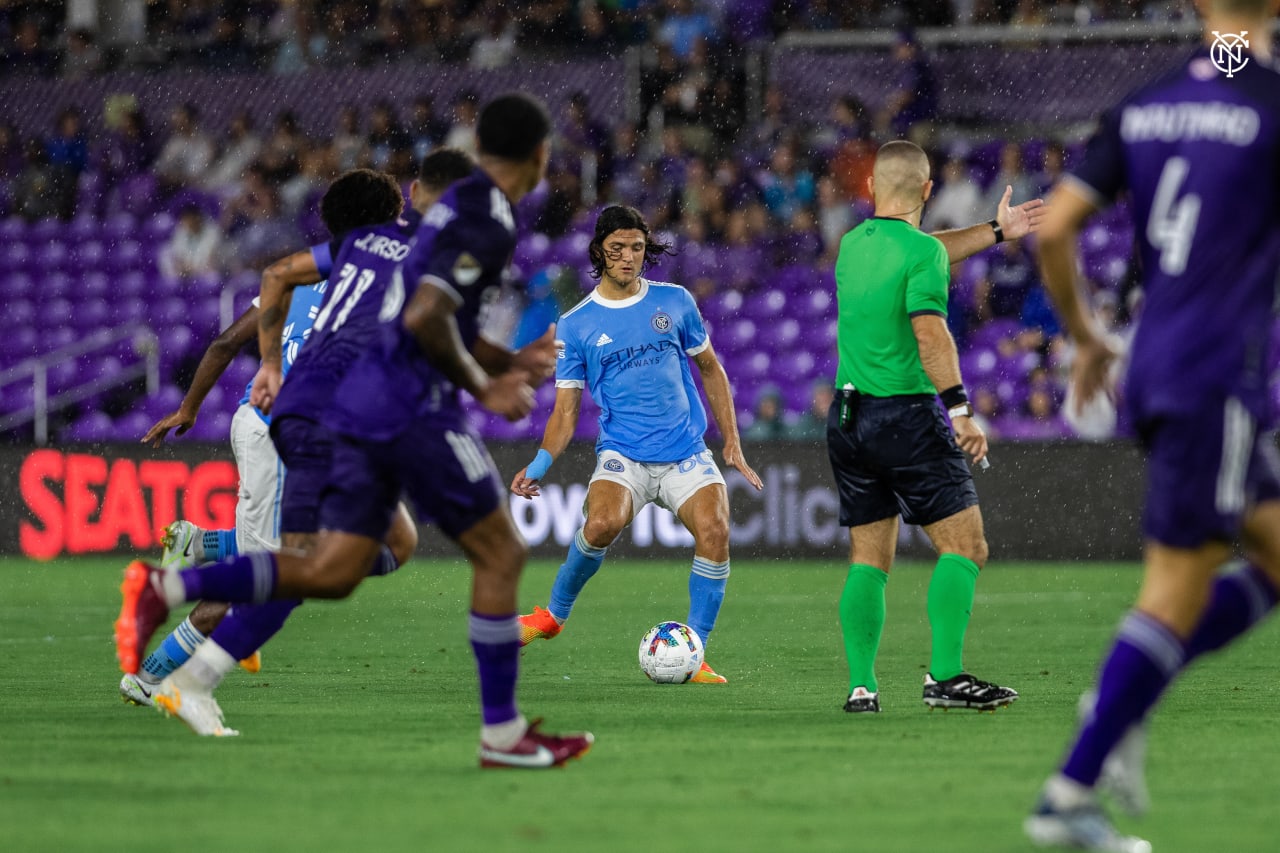 New York City Football Club suffered a stoppage-time defeat on the road in Orlando on Sunday. (Photo by Katie Cahalin/NYCFC)