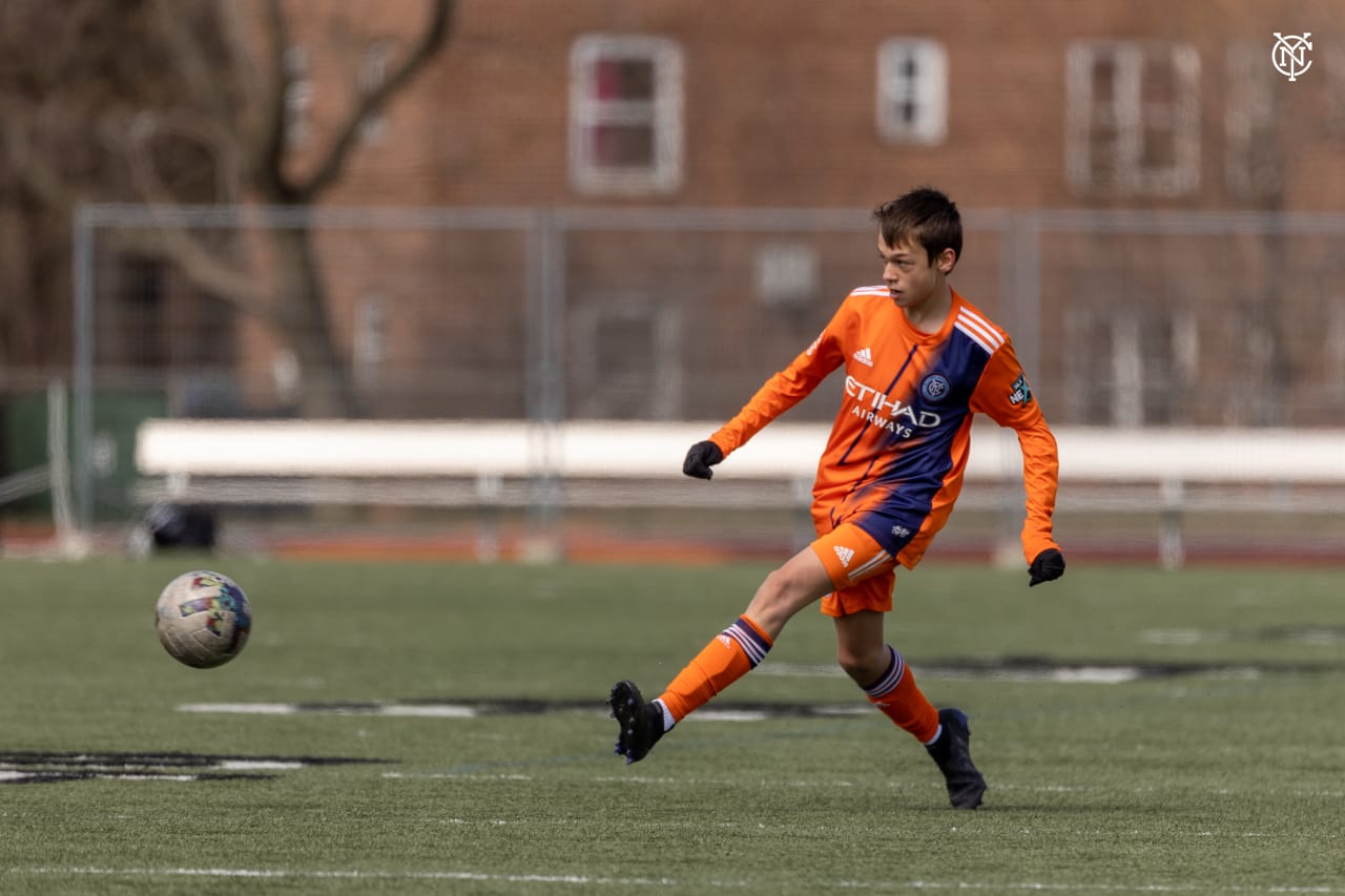 New York City Football Club's U14 Academy team faced Boston Bolts on Sunday, March 19.