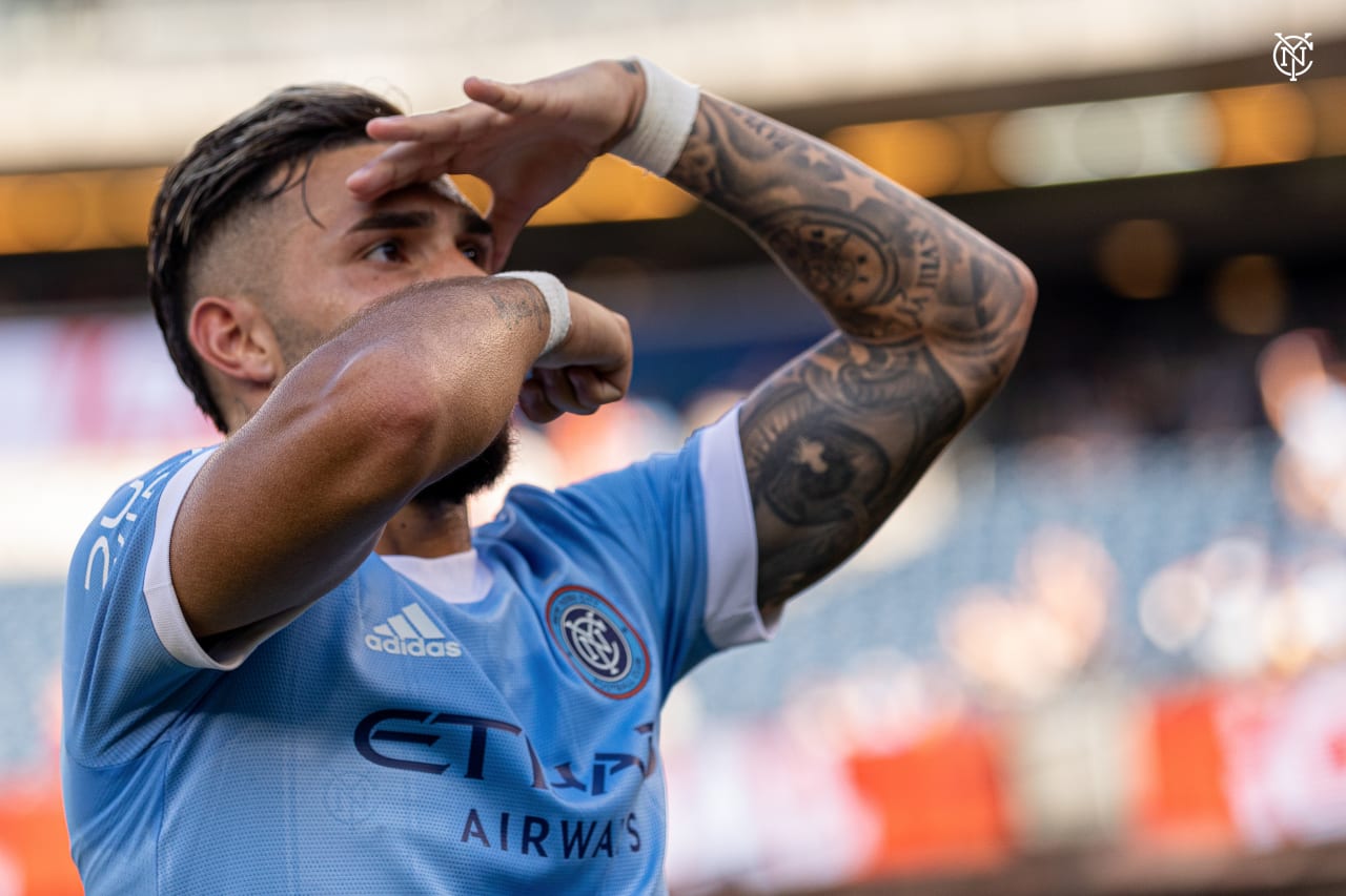New York City Football Club and Atlanta United shared the points in The Bronx in a 2-2 draw that saw Taty Castellanos net his 50th MLS goal. (Photo by Tommie Battle/NYCFC)