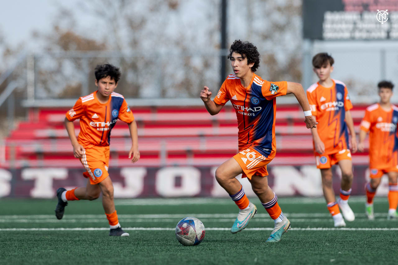 NYCFC's U15 side took on Intercontinental Football Academy at St. John's University in Queens, New York