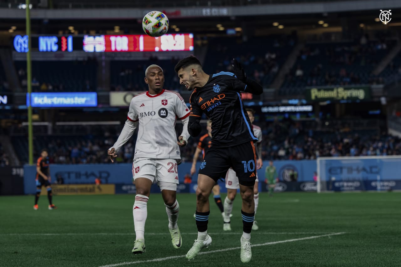 New York City FC earned their first win of the 2024 MLS Regular Season by beating Toronto FC 2-1 at Yankee Stadium