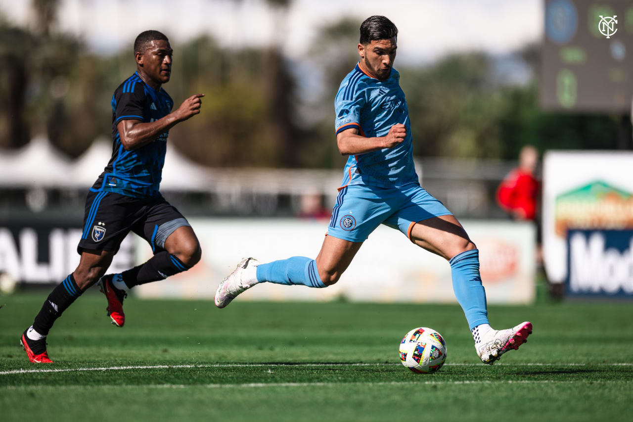 New York City FC kicked off their participation in the Coachella Valley Invitational against San Jose Earthquakes on Wednesday afternoon.