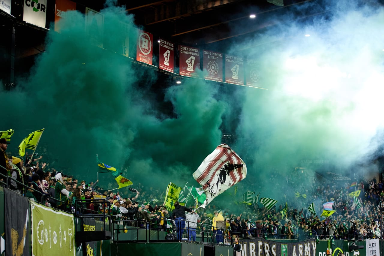The north end erupted in celebration and green smoke following Rodríguez's clinical finish.