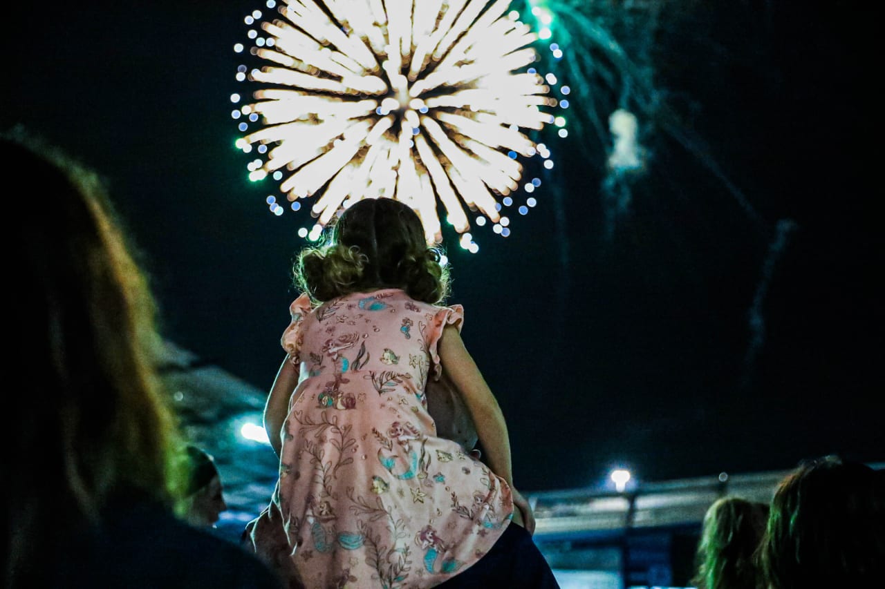 Young fan celebrating the Fourth of July at Children’s Mercy Park