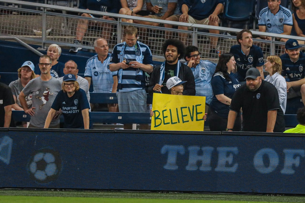 Supporters cheer on Sporting KC during the May 31 match against FC Dallas.