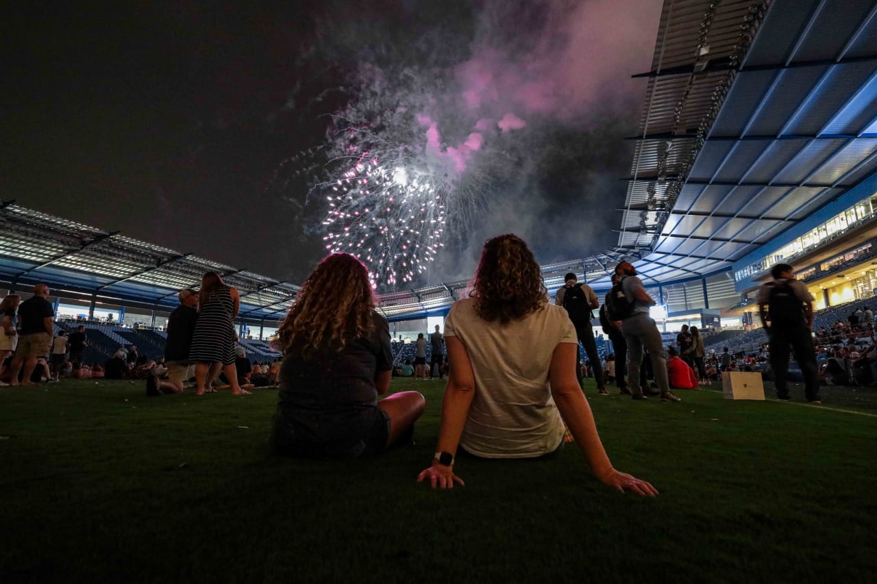 Post match fireworks after the Sporting KC vs Vancouver match.