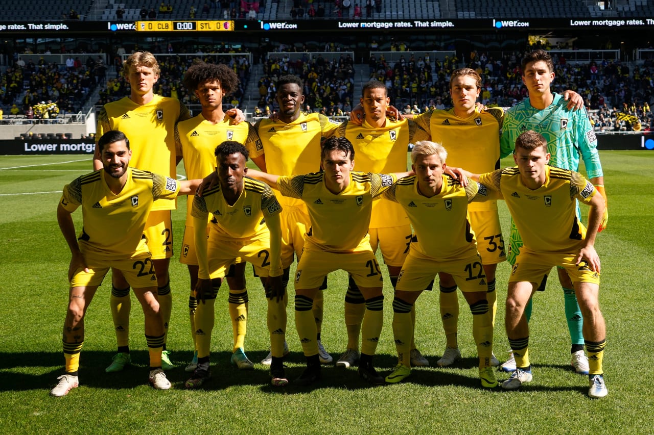 Columbus Crew 2 poses for a team picture ahead of the MLS NEXT Pro Cup match vs. St Louis CITY2