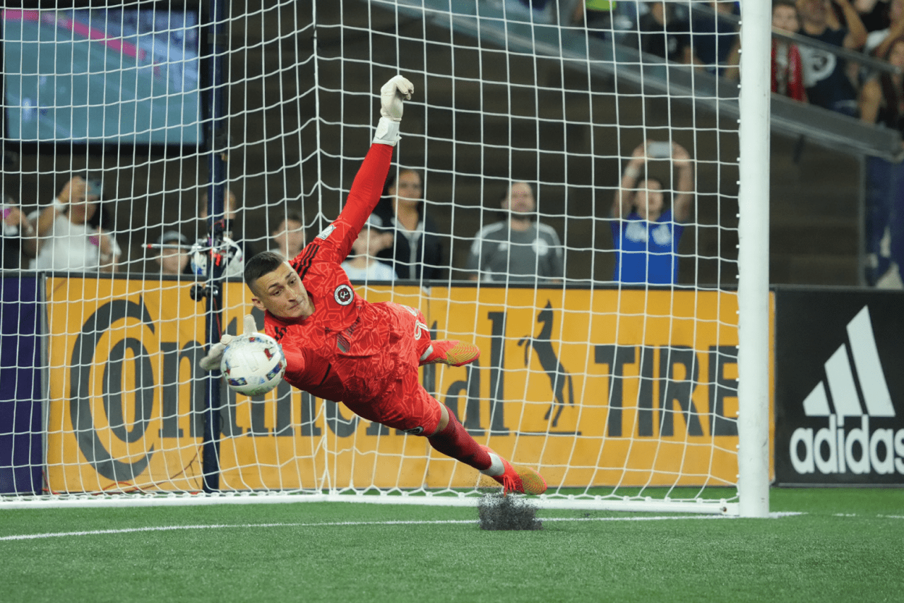 Incredible! Petrovic stops a Toronto penalty taken by Insigne. Photos By: David Silverman