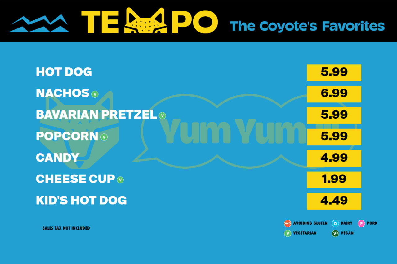 Tempo the Coyote's Favorites