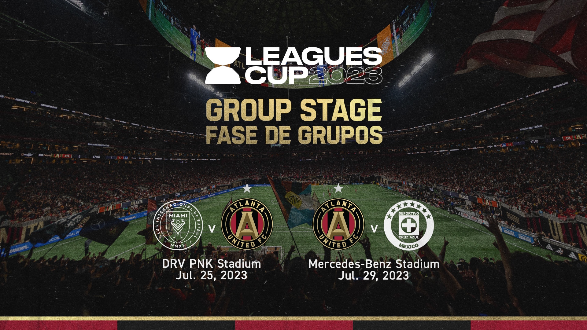 Leagues Cup unveils 2023 schedule, Atlanta United to host Cruz Azul, travel  to face Inter Miami CF