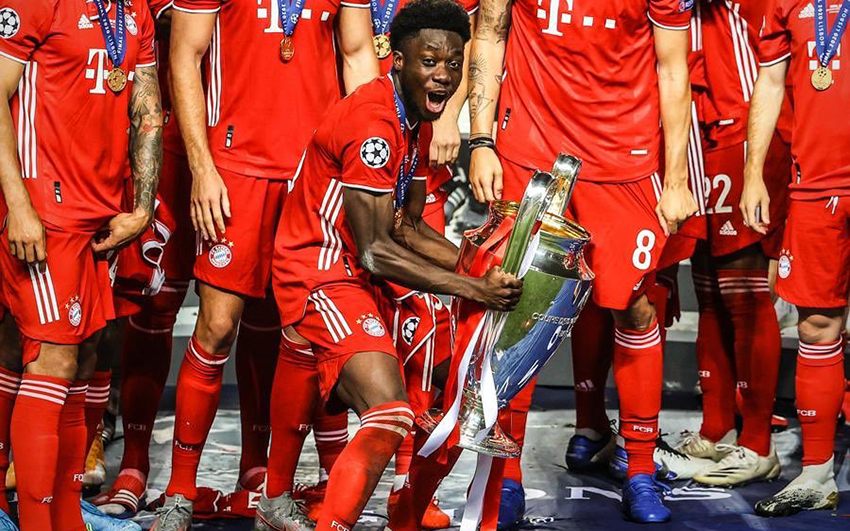COME ON! Alphonso Davies' interview after winning Champions League is  gatecrashed! 